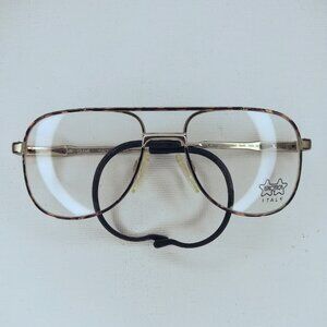 Luxottica Tortoise 76 Teen Aviator Eyeglass Frames 145 48-16 Klixx Italy Wrap
